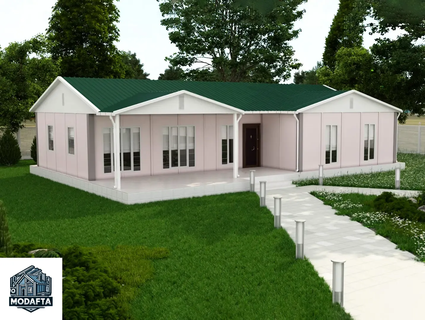 123 m² Prefabrik Ev