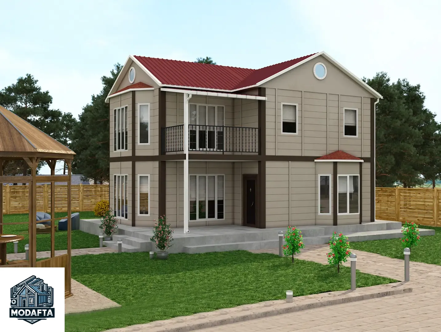 İki katlı prefabrik evler