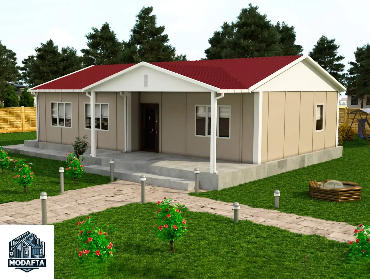 103 m² Prefabrik Ev